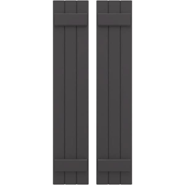 Ekena Millwork Americraft 3-Board, 2 Batten Exterior Real Wood Joined Board-n-Batten Shutters, ARW101BB311X59SMH, PR ARW101BB311X59SMH - main